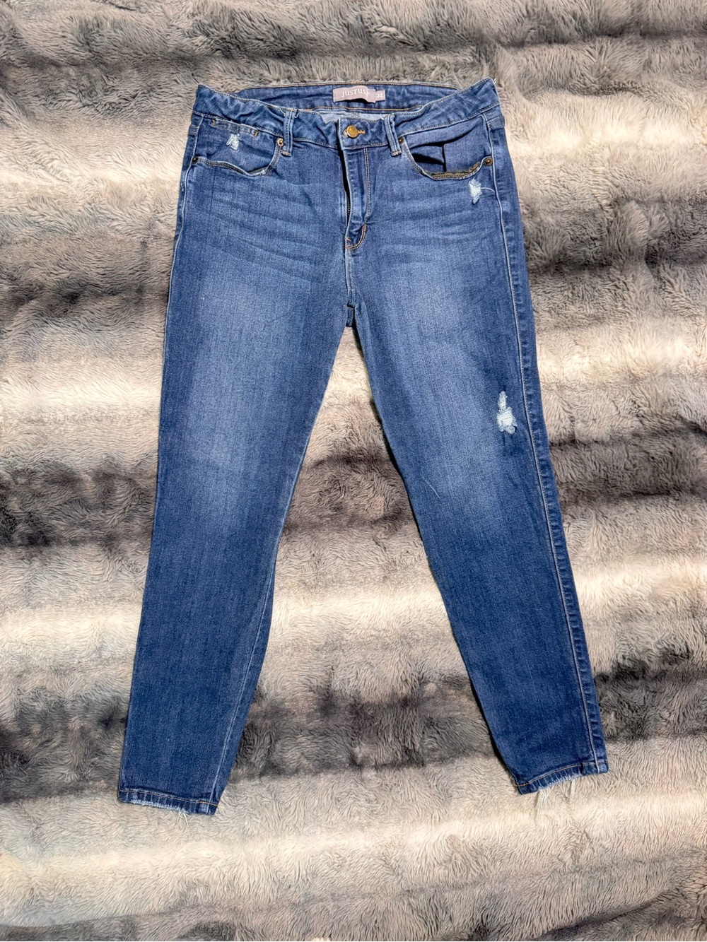 Just USA Women's Skinny Jeans in Blue Wash